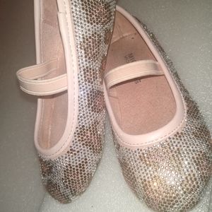 Girl's Michael Kors Rover Teana Light Pink Leopard Print Ballet Flats Size 8